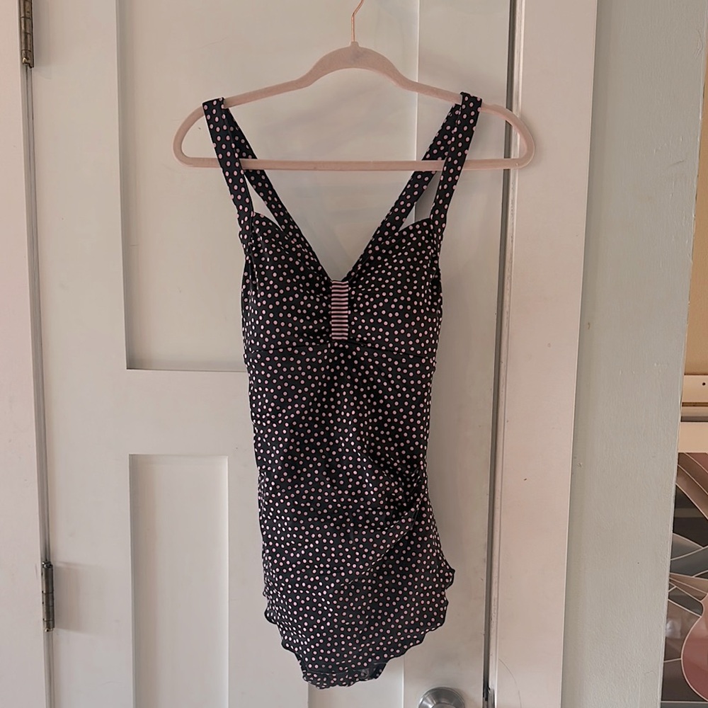 Black Polka Dot one piece swimsuit